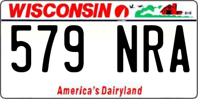 WI license plate 579NRA
