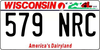 WI license plate 579NRC