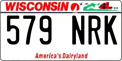 WI license plate 579NRK