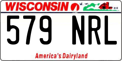 WI license plate 579NRL