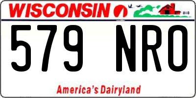 WI license plate 579NRO