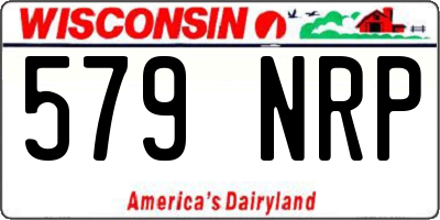 WI license plate 579NRP