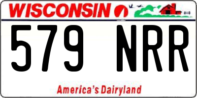 WI license plate 579NRR