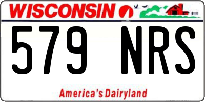 WI license plate 579NRS