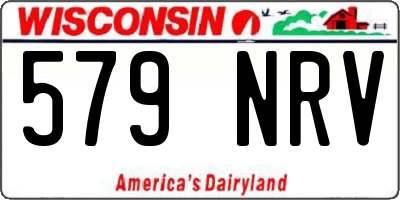 WI license plate 579NRV