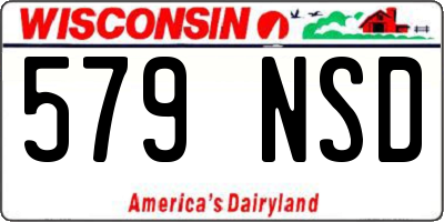 WI license plate 579NSD