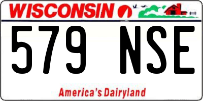WI license plate 579NSE