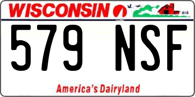 WI license plate 579NSF