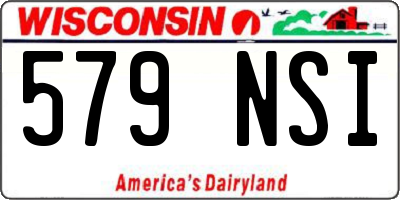 WI license plate 579NSI