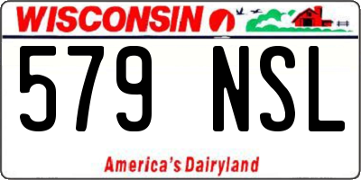 WI license plate 579NSL