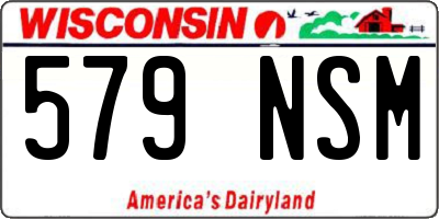 WI license plate 579NSM