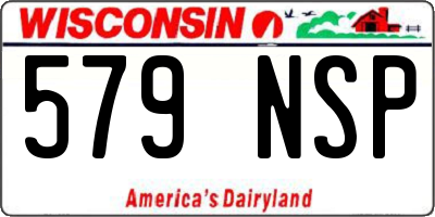 WI license plate 579NSP