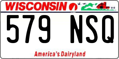 WI license plate 579NSQ