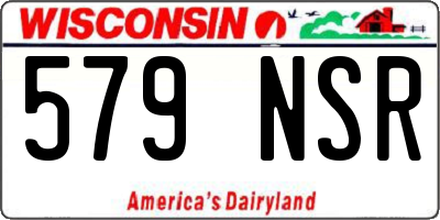 WI license plate 579NSR