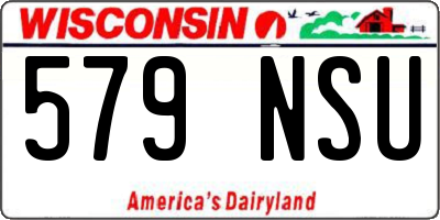WI license plate 579NSU