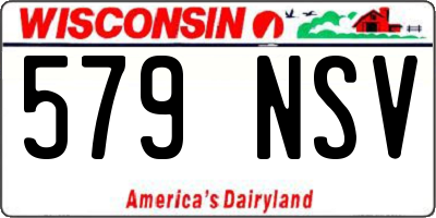 WI license plate 579NSV