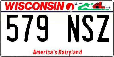WI license plate 579NSZ