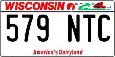 WI license plate 579NTC