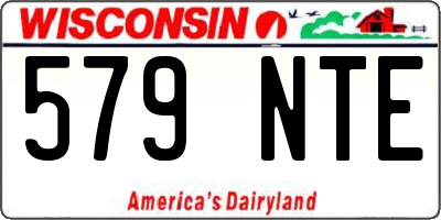 WI license plate 579NTE