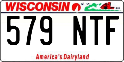 WI license plate 579NTF