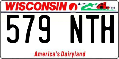 WI license plate 579NTH