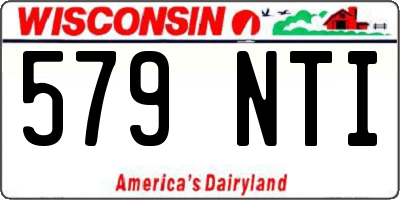 WI license plate 579NTI