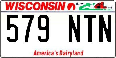 WI license plate 579NTN