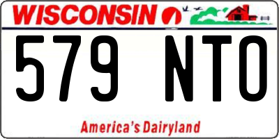 WI license plate 579NTO
