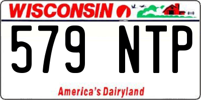 WI license plate 579NTP