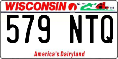 WI license plate 579NTQ