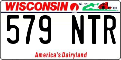 WI license plate 579NTR