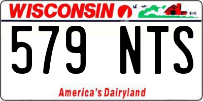 WI license plate 579NTS