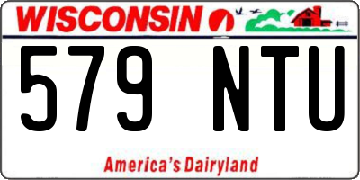 WI license plate 579NTU