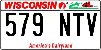 WI license plate 579NTV