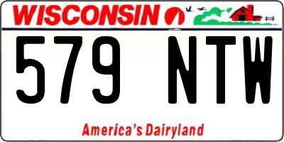 WI license plate 579NTW
