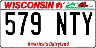 WI license plate 579NTY