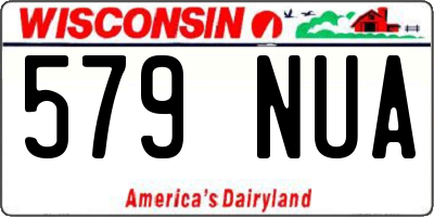 WI license plate 579NUA