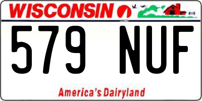 WI license plate 579NUF