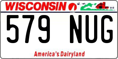 WI license plate 579NUG
