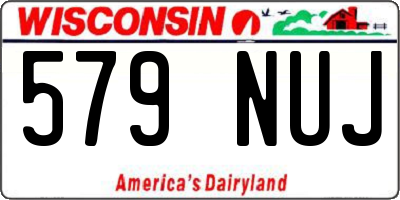 WI license plate 579NUJ