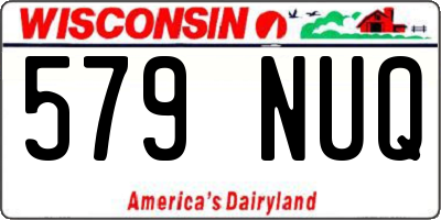WI license plate 579NUQ