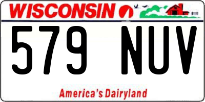 WI license plate 579NUV