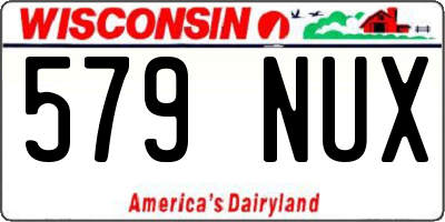 WI license plate 579NUX