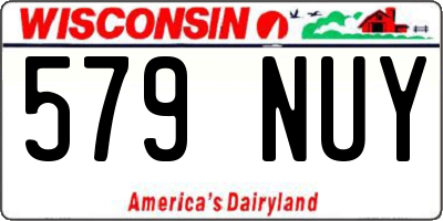 WI license plate 579NUY