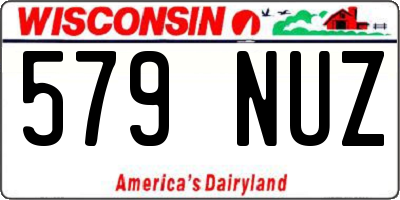 WI license plate 579NUZ