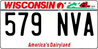 WI license plate 579NVA