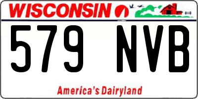 WI license plate 579NVB
