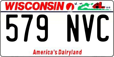 WI license plate 579NVC