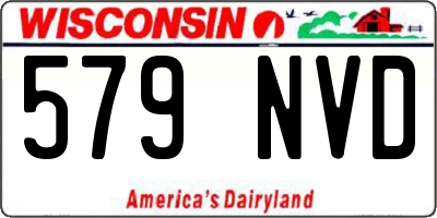 WI license plate 579NVD