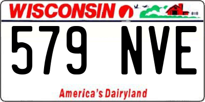 WI license plate 579NVE